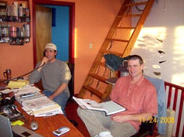 Mark Dickson, Brad Stevens, solar electric and solar water pumping technicians